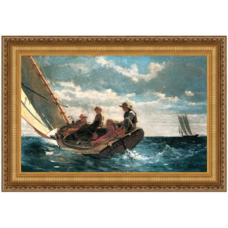 Breezing Up (A Fair Wind), 1876: Canvas Replica Painting: Small